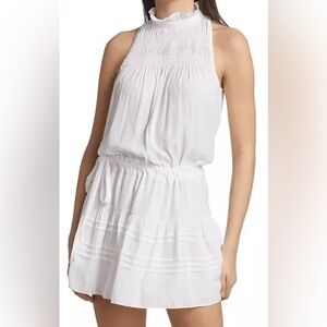 NWT Ramy Brook Flynn Sleeveless High Neck Mini Dress,Size-XS(?Small)Color-Ivory